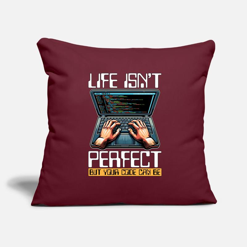Coder Life Isn't Perfect But Your Code Developer Sofa pillowcase 17,3'' x 17,3'' (45 x 45 cm)