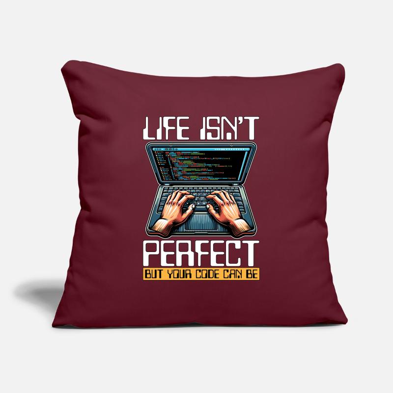 Coder Life Isn't Perfect But Your Code Developer Sofa pillowcase 17,3'' x 17,3'' (45 x 45 cm)