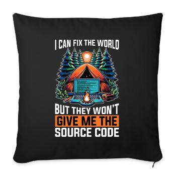 Coder I Can Fix The World Web Developer Coders - Sofakissenbezug 45 x 45 cm - Schwarz - Vorne