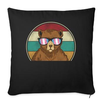 Fierté LGBT transgenre - Housse de coussin décorative 45 x 45 cm - noir - Devant