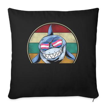 Fierté LGBT transgenre - Housse de coussin décorative 45 x 45 cm - noir - Devant