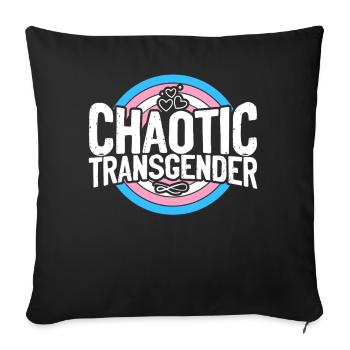 Transgender Trans LGBT Pride - Sofakissenbezug 45 x 45 cm - Schwarz - Vorne