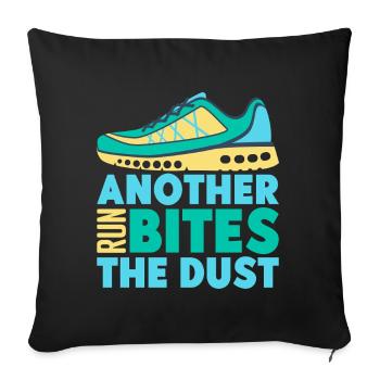 Running Another Run Bites Marathon Runner - Sofakissenbezug 45 x 45 cm - Schwarz - Vorne