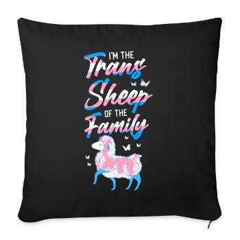 Transgender Trans LGBT Pride - Sofa pillowcase 17,3'' x 17,3'' (45 x 45 cm) - black - Front
