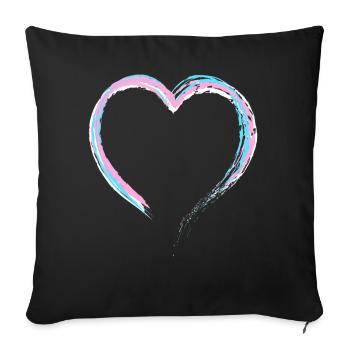 Transgender Trans LGBT Pride - Sofa pillowcase 17,3'' x 17,3'' (45 x 45 cm) - black - Front