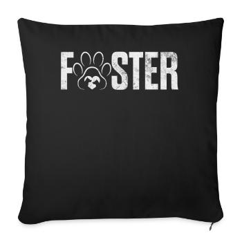 Pflegehund Save Animal Rescue Welpenheimhund - Sofakissenbezug 45 x 45 cm - Schwarz - Vorne