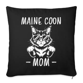 Maine Coon Saying Funny Maine Coon Gift - Sofa pillowcase 17,3'' x 17,3'' (45 x 45 cm) - black - Front