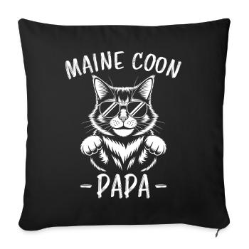 Maine Coon Saying Funny Maine Coon Gift - Sofa pillowcase 17,3'' x 17,3'' (45 x 45 cm) - black - Front