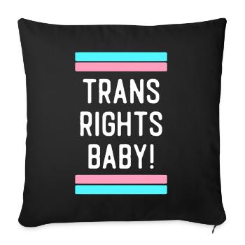 Transgender Trans LGBT Pride - Sofa pillowcase 17,3'' x 17,3'' (45 x 45 cm) - black - Front