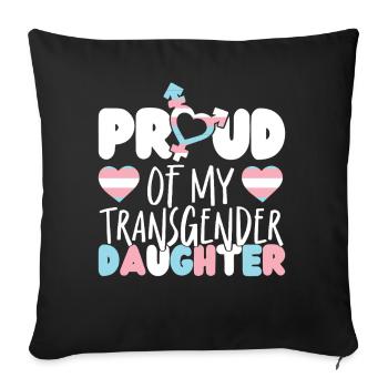 Transgender Trans LGBT Pride - Sofa pillowcase 17,3'' x 17,3'' (45 x 45 cm) - black - Front