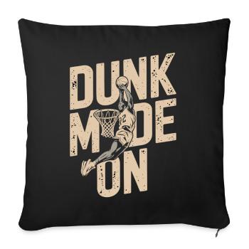 Dunk Mode Enabled - Sofa pillowcase 17,3'' x 17,3'' (45 x 45 cm) - black - Front
