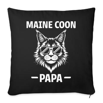 Maine Coon Saying Funny Maine Coon Gift - Sofa pillowcase 17,3'' x 17,3'' (45 x 45 cm) - black - Front