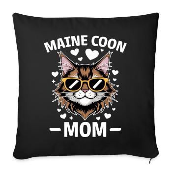 Maine Coon Saying Funny Maine Coon Gift - Sofa pillowcase 17,3'' x 17,3'' (45 x 45 cm) - black - Front