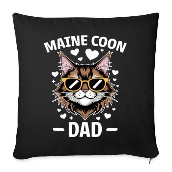 Maine Coon Saying Funny Maine Coon Gift - Sofa pillowcase 17,3'' x 17,3'' (45 x 45 cm) - black - Front