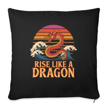 Levez-vous comme un dragon Sunset waves - Housse de coussin décorative 45 x 45 cm - noir - Devant