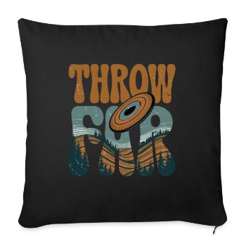 Lancer Far Frisbee Adventure Nature - Housse de coussin décorative 45 x 45 cm - noir - Devant