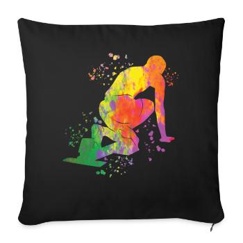 Sprinter Colorsplash Sprintender Sprint - Housse de coussin décorative 45 x 45 cm - noir - Devant