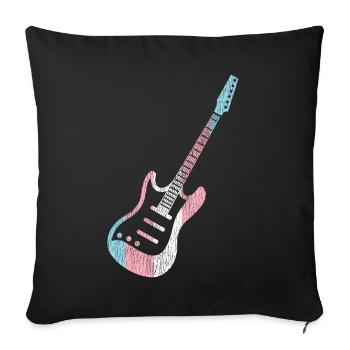 Fierté LGBT transgenre - Housse de coussin décorative 45 x 45 cm - noir - Devant
