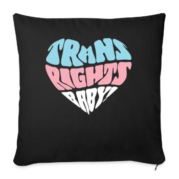 Transgender Trans LGBT Pride - Sofa pillowcase 17,3'' x 17,3'' (45 x 45 cm) - black - Front