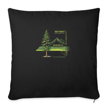 Evergreen Retreat Forest Soul - Sofa pillowcase 17,3'' x 17,3'' (45 x 45 cm) - black - Front