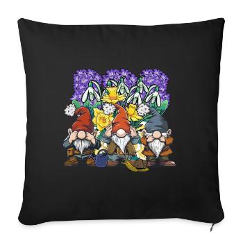 Jardin Printemps Jardinier Jardinage Jardinier Amateur - Housse de coussin décorative 45 x 45 cm - noir - Devant