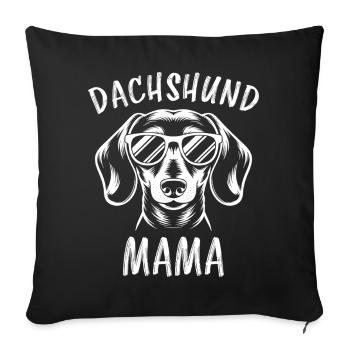Teckel disant teckel maman drôle teckel cadeau - Housse de coussin décorative 45 x 45 cm - noir - Devant