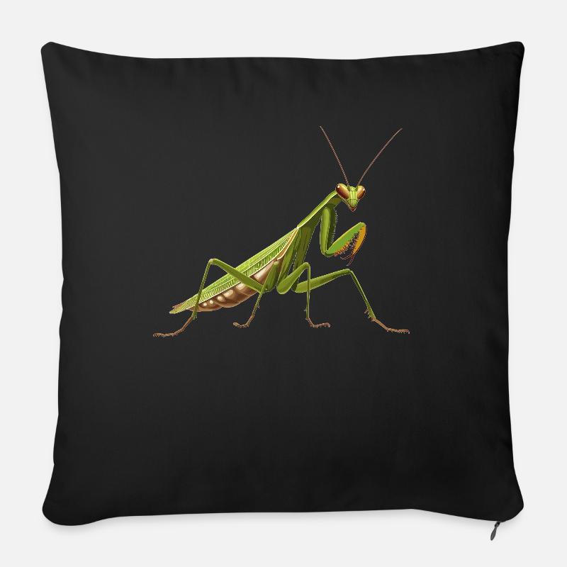 Gottesanbeterinnenen Gottesanbeterin - Sofakissenbezug 45 x 45 cm - Schwarz