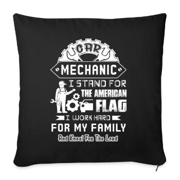 Car Mechanic I Am A Car Mechanic - Sofa pillowcase 17,3'' x 17,3'' (45 x 45 cm) - black - Front