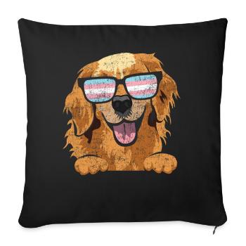 Transgender Trans LGBT Pride - Sofa pillowcase 17,3'' x 17,3'' (45 x 45 cm) - black - Front