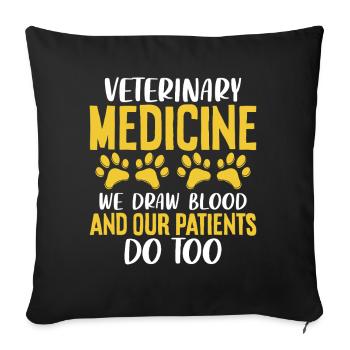 We Draw Blood And Our Patients Do Too Funny - Sofa pillowcase 17,3'' x 17,3'' (45 x 45 cm) - black - Front