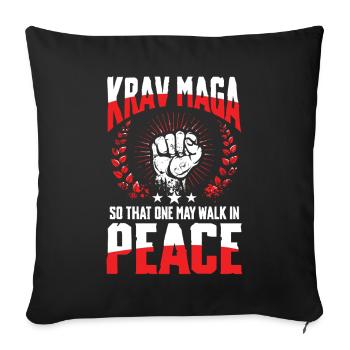 Krav Maga: So That One May Walk In Peace - Sofa pillowcase 17,3'' x 17,3'' (45 x 45 cm) - black - Front