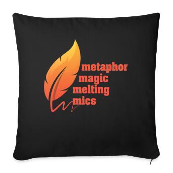 Poésie Slam Métaphore Magie Slam Poésie - Housse de coussin décorative 45 x 45 cm - noir - Devant