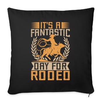 Western Rider Rodeo Day Cowgirls Rodeo - Sofa pillowcase 17,3'' x 17,3'' (45 x 45 cm) - black - Front