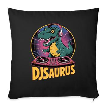 DJsaurus - Sofa pillowcase 17,3'' x 17,3'' (45 x 45 cm) - black - Front