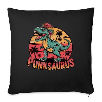 Punksaurus - Sofa pillowcase 17,3'' x 17,3'' (45 x 45 cm) - black - Front