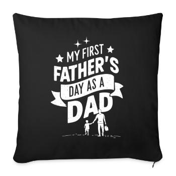 My First Fathers Day Gender Reveal Funny - Sofa pillowcase 17,3'' x 17,3'' (45 x 45 cm) - black - Front