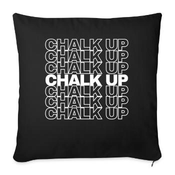 Boulderer Chalk Up Bouldering - Sofa pillowcase 17,3'' x 17,3'' (45 x 45 cm) - black - Front