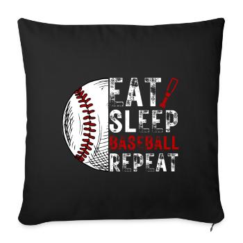 Funny Baseball Saying Baseball Team - Sofa pillowcase 17,3'' x 17,3'' (45 x 45 cm) - black - Front