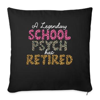 Psychologue scolaire Psychologie scolaire - Housse de coussin décorative 45 x 45 cm - noir - Devant
