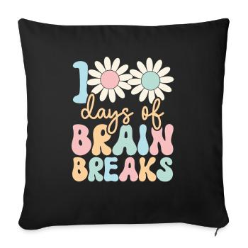 Psychologue scolaire Psychologie scolaire - Housse de coussin décorative 45 x 45 cm - noir - Devant