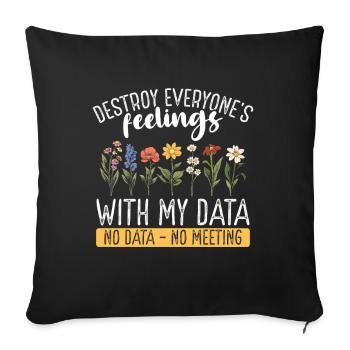 Psychologue scolaire Psychologie scolaire - Housse de coussin décorative 45 x 45 cm - noir - Devant