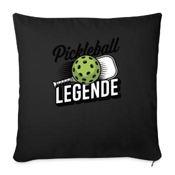 Pickleball Legende - Sofakissenbezug 45 x 45 cm - Schwarz - Vorne