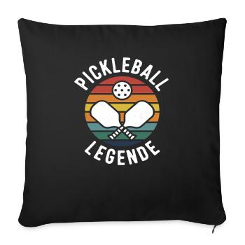 Pikleball Legende - Sofakissenbezug 45 x 45 cm - Schwarz - Vorne