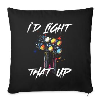 Lichttechniker Beleuchtungstechniker Lichttechnik - Sofakissenbezug 45 x 45 cm - Schwarz - Vorne