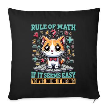 Mathematician Rule Of Math Statistician Math Tutor - Sofa pillowcase 17,3'' x 17,3'' (45 x 45 cm) - black - Front