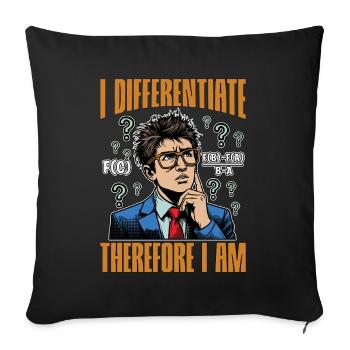 Mathematician I Differentiate Therefore Math Tutor - Sofa pillowcase 17,3'' x 17,3'' (45 x 45 cm) - black - Front