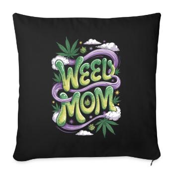 Puissance de la maman de l’herbe - Housse de coussin décorative 45 x 45 cm - noir - Devant
