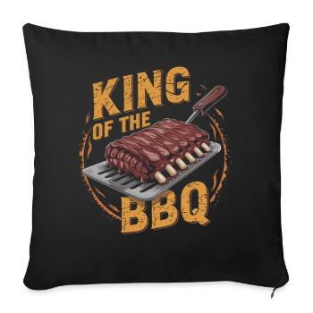 King of the BBQ - Grill Master - Sofa pillowcase 17,3'' x 17,3'' (45 x 45 cm) - black - Front