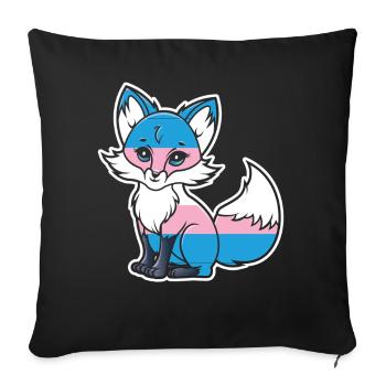 Fierté LGBT transgenre - Housse de coussin décorative 45 x 45 cm - noir - Devant