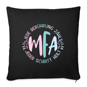 MFA Chaque contact compte Médical - Housse de coussin décorative 45 x 45 cm - noir - Devant